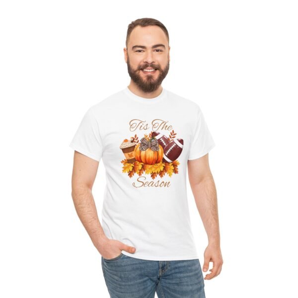 Tis the Season Cotton Tee, football, fall,  pumpkins - Image 13